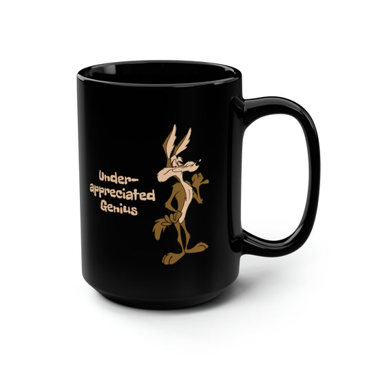 Wile E Coyote Black Mug, 15oz