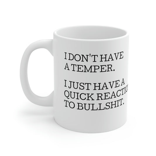 Rude Ceramic coffee Mug (11 ounce). Classic profanity joke or novelty mug.